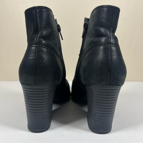 Clarks Women's Verona Step Boots Ankle Booties Black Leather Size US 8 - Picture 8 of 11